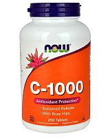 C-1000 with Rose Hips & Bioflavonoids (Витамин С с шиповником и биофлавоноидами) 250 таблеток (NOW)