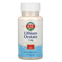 Lit Orotate (оротат лит) 5 мг 60 вег капсул (KAL)