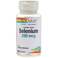 Selenium (Селен) 200 мкг 90 капсул (Solaray)