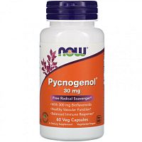 Pycnogenol (пикногенол) 30 мг 60 вег капсул (NOW)