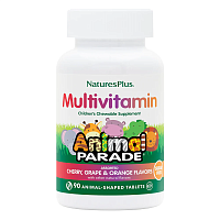 Animal Parade® Multivitamin Sugar-Free Children’s Chewables 90 таблеток (NaturesPlus)