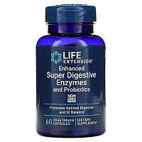 Enhanced Super Digestive Enzymes and Probiotics 60 вег. капсул (Life Extension)