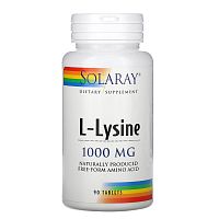 L-Lysine (L-лизин) 333 мг 90 таблеток (Solaray)