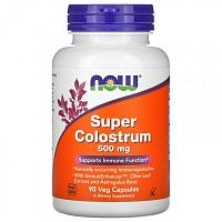Super Colostrum (супермолозиво) 500 мг 90 вег капсул (NOW)