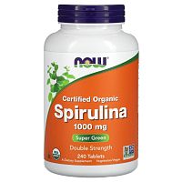 Organic Spirulina (сертифицированная органическая спирулина) 1000 мг 240 таблеток (NOW)
