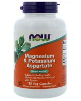 Magnesium & Potassium Aspartate 120 капс (NOW)