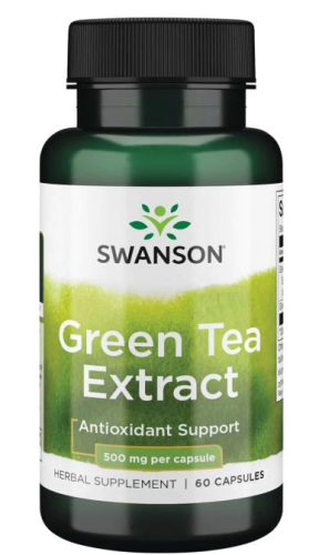 Green Tea Extract (Экстракт зеленого чая) 500 мг 60 капсул (Swanson) СРОК ГОДНОСТИ ДО 03/24 !!!