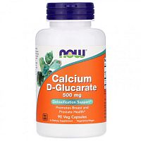 Calcium D-Glucarate (D-глюкарат кальция) 500 мг 90 вег капсул (NOW)