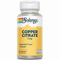 Biocitrate Copper (Биоцитрат меди) 2 мг 60 капсул (Solaray)