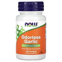 Odorless Garlic (Чеснок без запаха концентрированный экстракт) 100 гелевых капсул (NOW) Odorless Garlic (Чеснок без запаха концентрированный экстракт) 100 гелевых капсул (NOW)