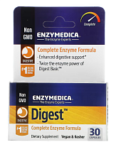 Digest Complete Enzyme Formula (полная формула ферментов) 30 капсул (Enzymedica)