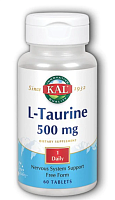 L-Taurine (L-таурин) 500 мг 60 таблеток (KAL)