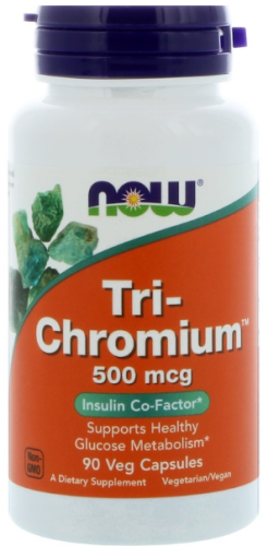 NOW Tri-Chromium 500 мкг 90 капсул