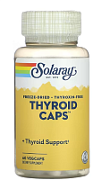 Freeze Dried Thyroid Caps (Лиофилизированные капсулы для щитовидной железы) 60 вег капсул (Solaray)