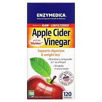 Apple cider vinegar (Яблочный Уксус) 120 капсул (Enzymedica)