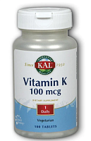 Vitamin K (Витамин К) 100 мкг 100 таблеток (KAL)