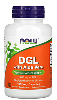 DGL with Aloe Vera (DGL с алоэ вера) 400 мг 100 вег капсул (NOW)