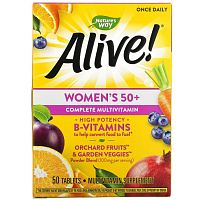 Alive! Women's 50+ Complete Multivitamin 50 таблеток (Nature's Way)