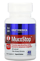 MucoStop (Способствует легкому дыханию) 48 капсул (Enzymedica)