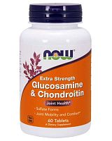 Glucosamine & Chondroitin Extra Strength 60 табл (NOW)