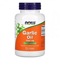 Garlic Oil (чесночное масло) 1500 мг 250 гелевых капсул (NOW)
