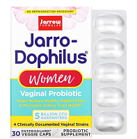 Jarro-Dophilus (вагинальный пробиотик для женщин 5 млрд КОЕ) 30 вегетарианских капсул  (Jarrow Formulas)