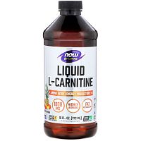 L-Carnitine Liquid(L-карнитин в жидкой форме) 16 fl oz (473 ml) (NOW) тропический пунш