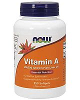 Vitamin A 25000 IU 250 softgels капс (NOW)