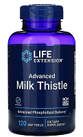 Advanced Milk Thistle (Расторопша пятнистая улучшенная) 120 мягких желатиновых капсул(Life Extension)