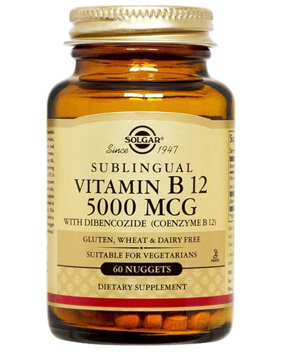 Sublingual Methylcobalamin (Vitamin B12) 5000 мкг 60 таблеток (Solgar)