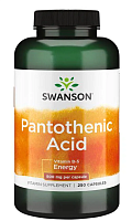 Pantothenic Acid (Пантотеновая кислота) 500 мг 250 капсул (Swanson)