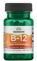 Vitamin B-12 Methylcobalamin (витамин B-12 Метилкобаламин) 5000 мкг 60 таблеток (Swanson)