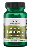 Full Spectrum Turmeric (полный спектр куркумы) 720 мг 30 капсул (Swanson)