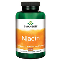 Niacin (Ниацин Витамин B-3) 500 мг 250 капсул (Swanson)