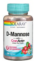 D-Mannose with CranActin (D-манноза с кранактином здоровье мочевыводящих путей) 120 капсул (Solaray)