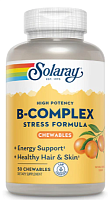 B Complex Chewable (B-комплекс) со вкусом апельсина 250 мг 50 жевательных таблеток (Solaray)