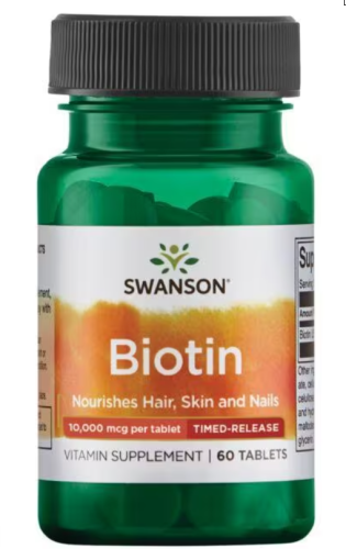 Biotin Timed-Release (Биотин с замедленным высвобождением) 10000 мкг 60 таблеток (Swanson)