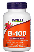 B-100 (Комплекс витаминов группы B) 100 вег капсул (NOW)