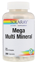 Mega Multi Mineral (Мультиминералы) 200 капсул (Solaray)