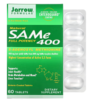 SAMe (натуральный SAM-e (S-аденозил-L-метионин) 400 мг 60 таблеток (Jarrow Formulas)