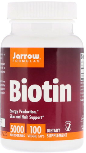 Biotin (Биотин) 5000 мкг 100 капсул (Jarrow Formulas)