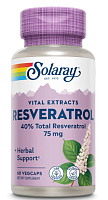 Resveratrol (Ресвератрол) 75 мг 60 вег капсул (Solaray)