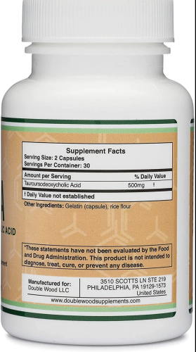 TUDCA (Тудка для печени и желчного пузыря) 500 мг 60 капсул (Double Wood Supplements) фото 2