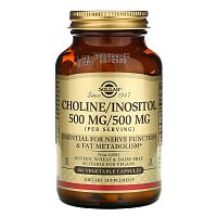 Choline/Inositol (Холин Инозитол) 500 мг 100 капсул (Solgar)