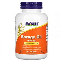 Borage Oil (масло бурачника концентрированная ГЛК) 1000 мг 120 гел капсул (NOW)