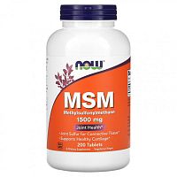 MSM (МСМ метилсульфонилметан) 1500 мг 200 таблеток (NOW)