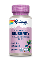 Bilberry Berry Extract (Экстракт черники) 60 мг 60 капсул (Solaray)