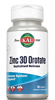 Zinc 30 Orotate Sustained Release (Цинк оротат замедленного высвобождения) 30 мг 90 таблеток (KAL)