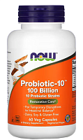 Probiotic-10 100 Billion (Пробиотик-10 штаммов 100 миллиардов КОЕ) 60 вег капсул (NOW Foods)