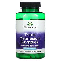 Triple Magnesium Complex (Комплекс тройного магния) 400 мг 100 капсул (Swanson)